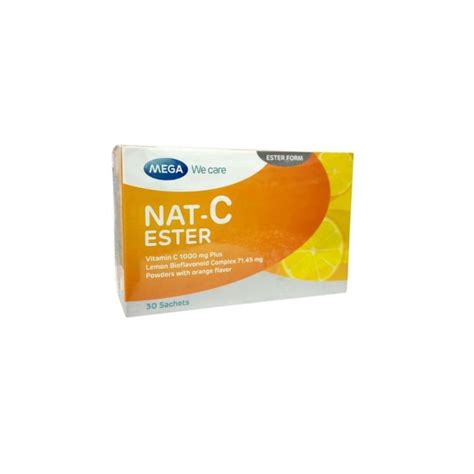 NAT C ESTER POWDER (ORANGE FLAVOUR) 30 Sachets.